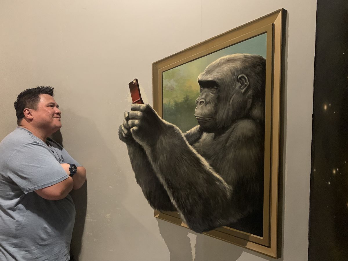 Artist collaborating with client